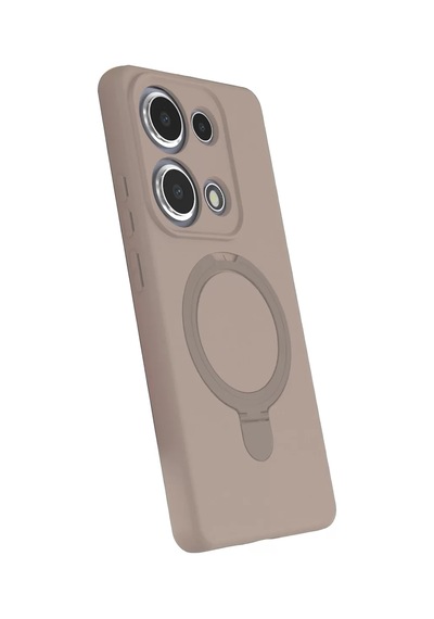 Newface Xiaomi Redmi Note 13 Pro 4g Regal Magsafe Standlı Kapak - Çöl Titanyum Bej