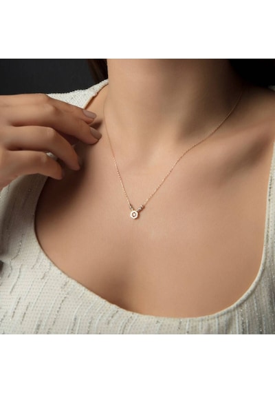 Tektaş Altın Kolye 14K Dorikalı N11.46085