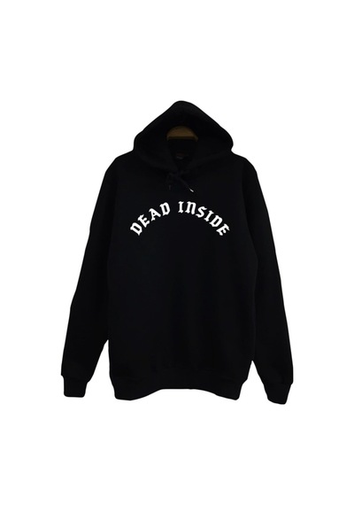 Erkek Siyah Dead Inside Sweatshirt Siyah