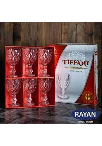 Tiffany 6'lı Lüx Ayaklı Bardak Royaleks-82628 Çok Renkli