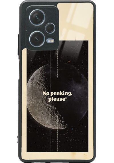 Xiaomi Redmi Note 12 Pro 5g Peeking Tasarımlı Glossy Telefon Kılıfı Siyah
