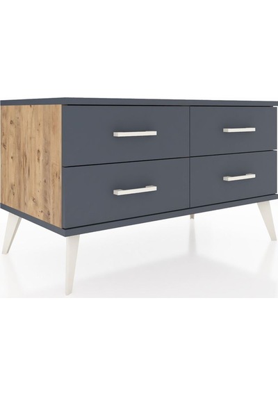 Hyperion Şifonyer 4 Raflı 88x44x48 Çam-antrasit Antrasit Hyperion Şifonyer 4 Raflı 88x44x48 Çam-antrasit Antrasit