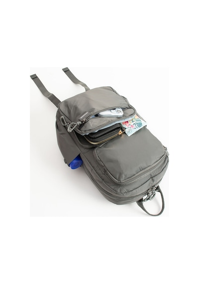 Vıatox Vs 6032 Unisex Suya Dayanıklı Paraşüt Kumaş 5 Bölmeli Laptop Bölmeli Seyahat Ve Okul Çantası Koyu Gri