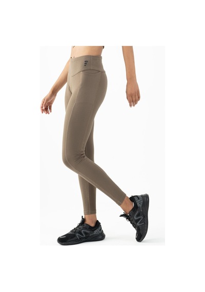 Maraton Active Slimfit Kadın Koşu Kakao Tayt 22256-kakao