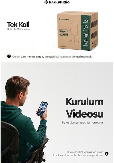 Seul Ergonomik Çalışma Sandalyesi - Turuncu Seul Ergonomik Çalışma Sandalyesi - Turuncu