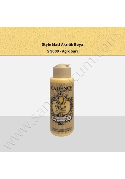 Cadence Style Matt Akrilik Boya 120 Ml. S9009Açık  Sarı