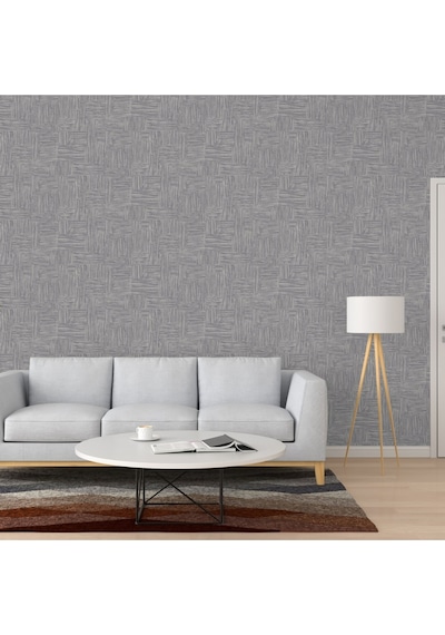 Adawall Muse Koleksiyonu- 25101-7 Gri Dokulu Silinebilir Nonwoven Vinil Duvar Kağıdı 1.06x15.6m - 16.5m²