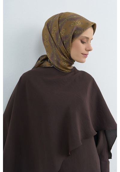 Armine Saf İpek Sura Eşarp-2026 İlkbahar-yaz- 952200d Hardal-mürdüm