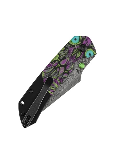 Kansept Fenrir Mor Ölümsüz Baskılı Pc Sap Damascus Çelik Çakı K1034s7 Kum