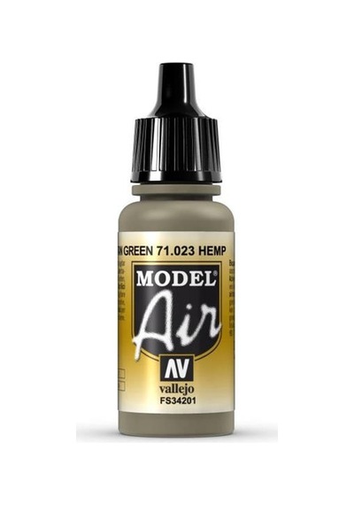17 Ml. Hemp Model Air Serisi Maket Boyası, Vallejo 71023 Standart