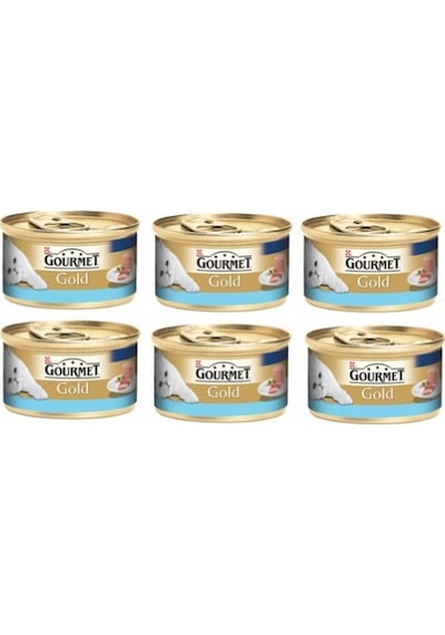 Gourmet Gold Kıyılmış Ton Balıklı Konserve Yetişkin Kedi Maması 6 x 85 G