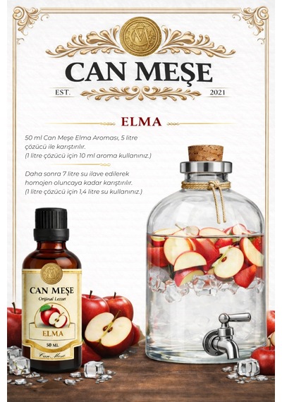 Can Meşe Hazır Karışım Elma Kiti - Hazır Karışım Elma Aroması 50 ML