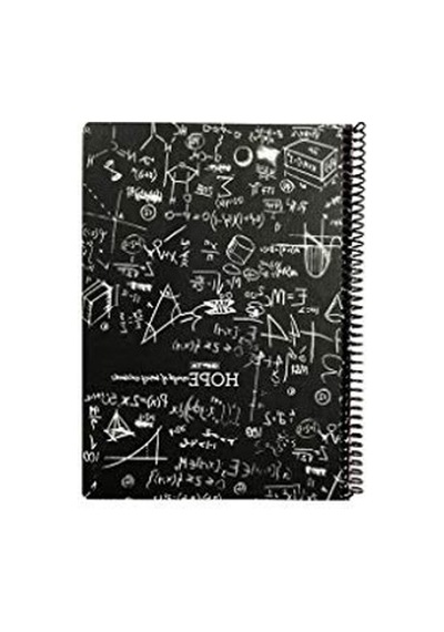 Karton Spiralli Kareli Defter, 18,5x26 Cm, 80 Yaprak Açık Gri