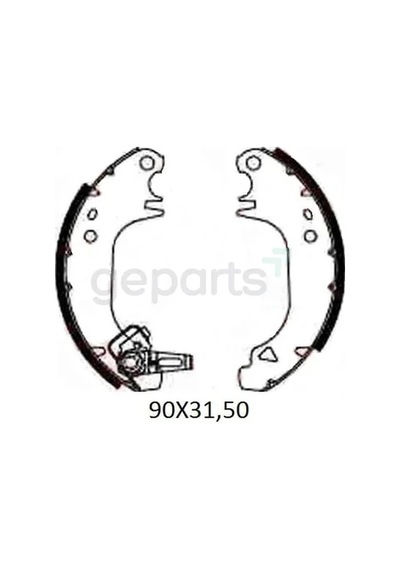Arka Fren Pabucu 90x31,50 Bramax Peugeot 205- 1985-1994