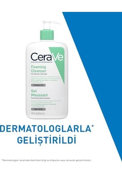 Normal Ve Yağlı Ciltler İçin Seramid İçerikli Köpüren Temizleyici Yüz Vücut 562 Ml