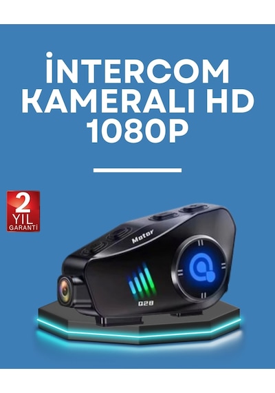 Q28 Kask Kulaklık 1080p Hd Kamera Bluetooth 5.3, Su Geçirmez, Gürültü Azaltma