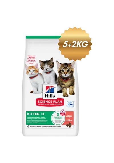 Hills Science Plan Somonlu Yavru Kedi Maması 5+2 Kg 610-609370-p