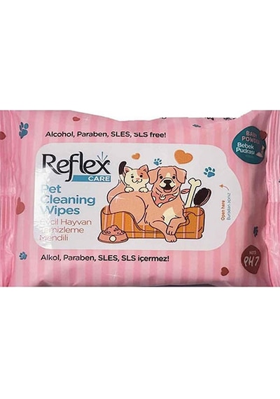 Reflex Kedi Ve Köpekler İçin Çok Amaçlı Hijyenik Temizleme Mendili 50'li