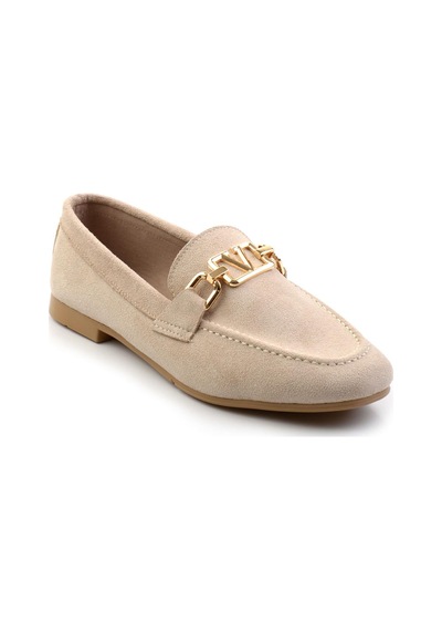 Bambi Bej Kadın Loafer Ayakkabı K01503727102 Bej