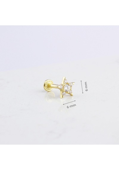 Glorria Altın Yıldız Tragus Piercing 20810060