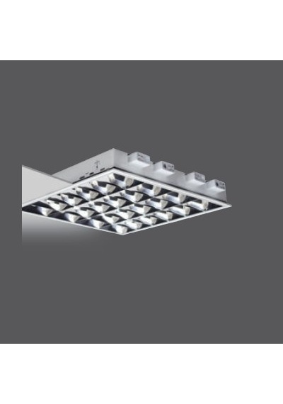 Pelsan 4x18w Sıva Altı 7 Lamel Çift Parabolik Ofis Armatürü Beyaz