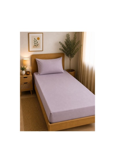 Tek Kişilik Lastikli Çarşaf Takımı 100x200cm Lila Lila