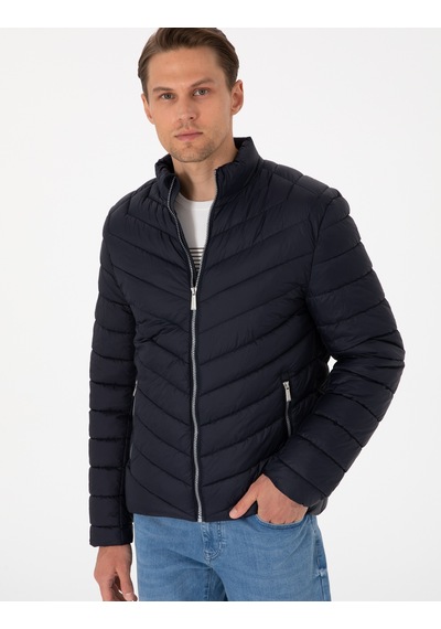 Pierre Cardin Lacivert Kapitone Mevsimlik Mont Kumaş 50313441-vr033