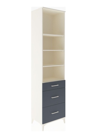 Hyperion Dolap 4 Raflı 3 Çekmeceli 60x44x243 Aytaşı-antrasit Aytaşı