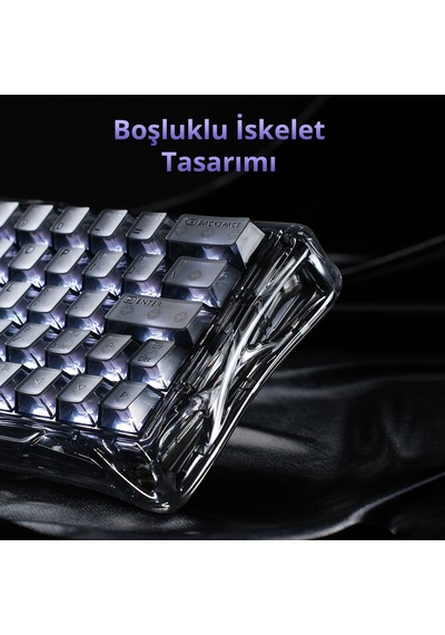 Gravastar Mercury V60 Kablolu Manyetik Gaming İngilizce Q Klavye Ve X Air Kablosuz Optik Mouse Seti,