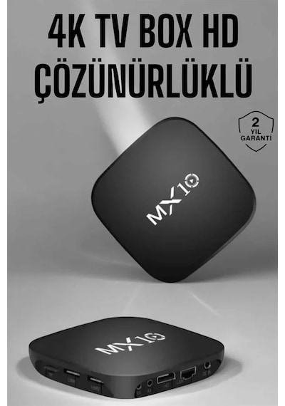 Tv Box Hd Çözünürlüklü 4 Çekirdekli 8 Gb Dahili Hafıza Android Uyumlu Siyah