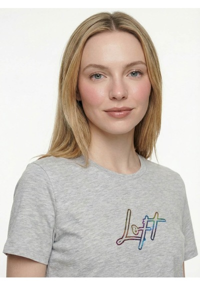 Regular Fit Gri Kadın T-shirt Lf2042218 Gri