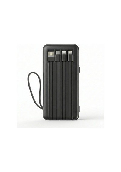 Ven-dens Vd-pb059 Premium 20000mah Dijital Powerbank 4 Dahili Kablo Siyah