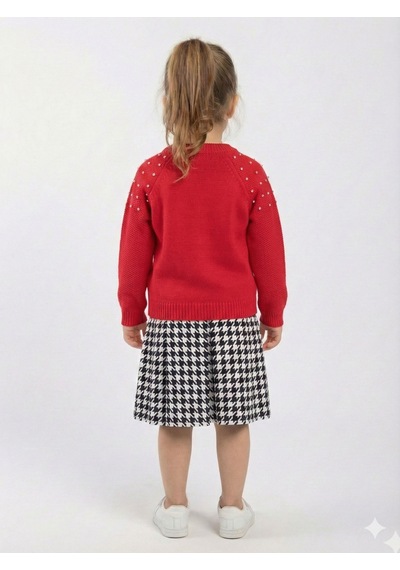Xo Kids Kız Çocuk Elbise 3-7 Yaş 4028 Kırmızı