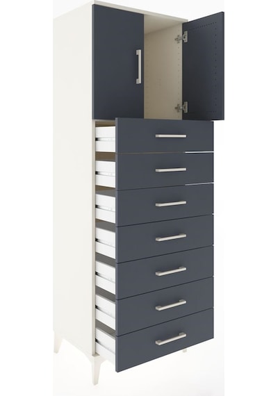Hyperion Dolap Tek Raflı 7 Çekmeceli 2 Kapaklı 60x44x182 Ayta... Aytaşı