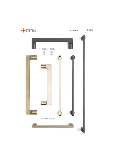 System Mobilya Kulbu Altın Renk 320mm Kulp Sy9393 0320 Gl Çok Renkli