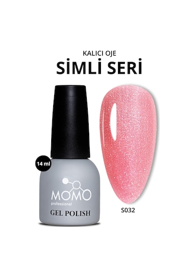 Momo Professional Kalıcı Oje S032 Simli Karanfil Pembesi 14 Ml