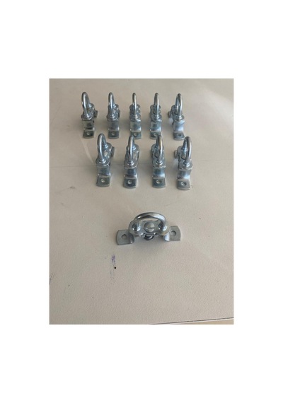 Metal Branda Dorse Kancası 10 Lu Set Döner Mandal Kilit 40 No Oval Kapsül Uyumlu Gri