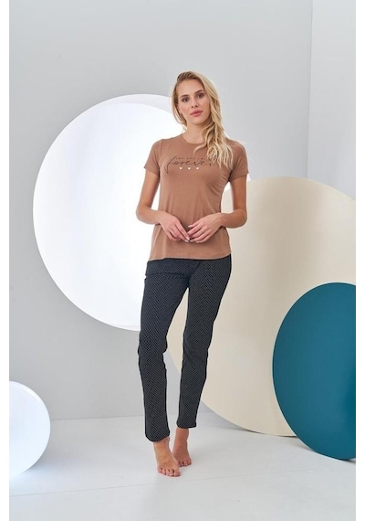 Pjs 24211 Kadın Kısa Kollu Pijama Takımı 001