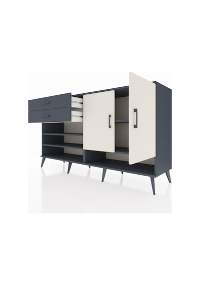 Hyperion Konsol 4 Raflı 2 Çekmeceli 2 Kapaklı 176x44x99 Antrasit- Antrasit-aytaşı/antrasit Hyperion Konsol 4 Raflı 2 Çekmeceli 2 Kapaklı 176x44x99 Antrasit- Antrasit-aytaşı/antrasit
