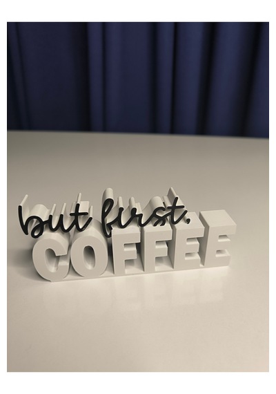 Dekoratif Masa Süsü - But First Coffee - 20cm 1