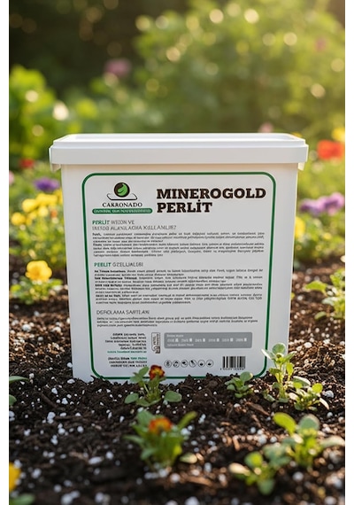 Tr Minerogold Perlit 12 Litre Yüksek Hacimli Doğal Toprak Düzenleyici Organik Tarım İçin 0,250