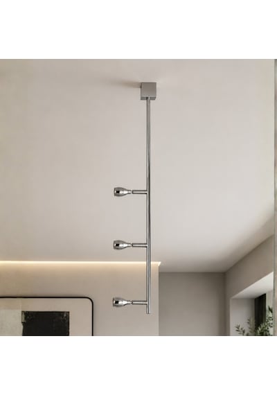 Axis Ayarlanabilir Okuma Başlıklı Gümüş Led Sarkıt Gri