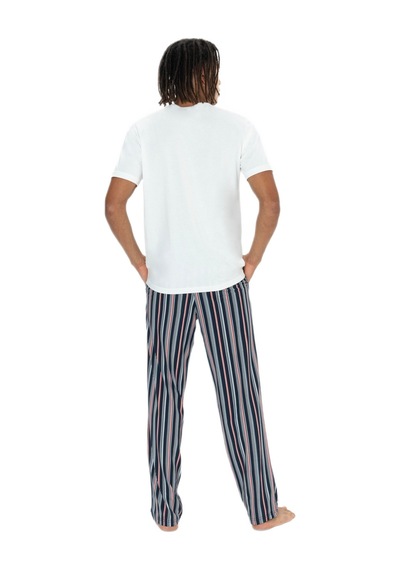U.s. Polo Assn. 18905 Erkek Bisiklet Yaka Kısa Kol Şortlu 3'lü Pijama Takım Ekru