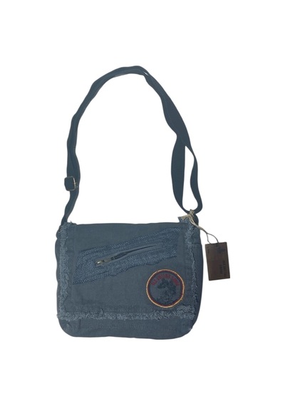 Old Cotton Cargo Vintage Küçük Salaş Unisex Günlük Çapraz Postacı Çantası S Boy 26x20cm Koyu Gri