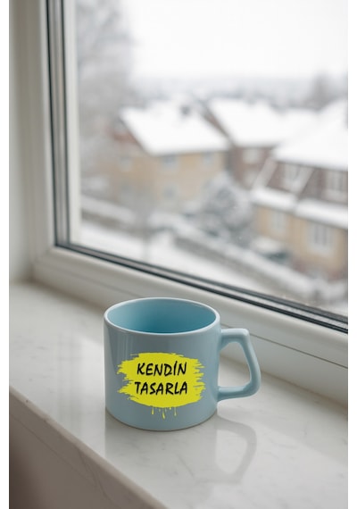 Kendin Tasarla Bardak - Kişiye Özel Bardak Satıya Sor Tam Mavi2