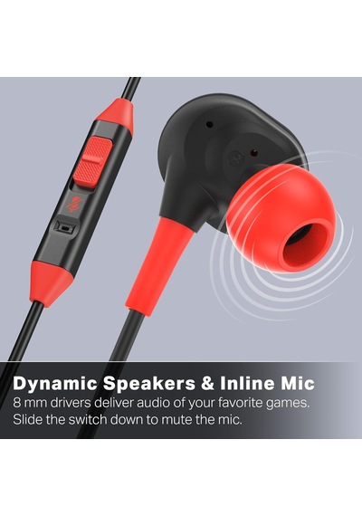 Wired Earbuds For Nintendo Switch 2- Black, Officially Licensed, 8 Mm Speaker Drivers, İn-ear Design, 3 Swappable Tips, Includes Drawstring Storage Bag