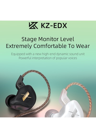 Kz Edx 1dd Hıfı Kablolu Kulak İçi Monitör Kulaklık Siyah Diğer