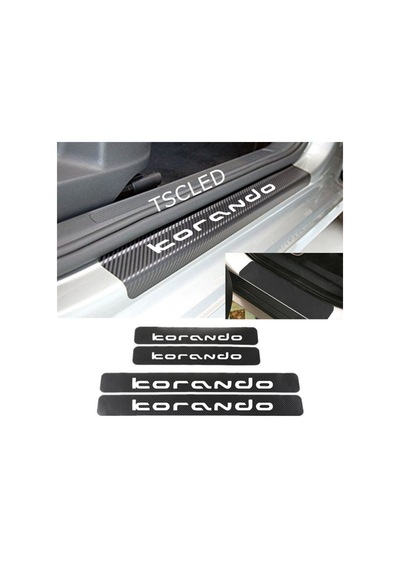 Ssangyong Korando Karbon Kapı Eşiği Koruma Sticker (4 Adet)