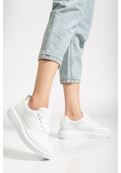 Erceka Aynalı Bağcıklı Kadın Spor Ayakkabı Günlük Kullanıma Uygun Sneaker Siyah-beyaz Ve Fileli Beyaz - Siyah Erceka Aynalı Bağcıklı Kadın Spor Ayakkabı Günlük Kullanıma Uygun Sneaker Siyah-beyaz Ve Fileli Beyaz - Siyah