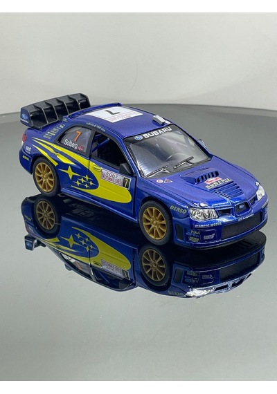 1.36 Ölçek Subaru Yarış Arabası Metal 12 Cm Model Oyuncak Araba